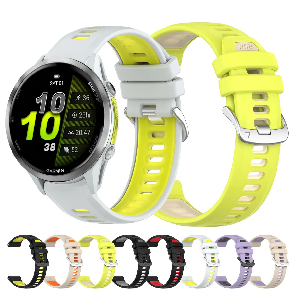Official Silicone Sport Band Replacement Strap for Garmin Forerunner Series