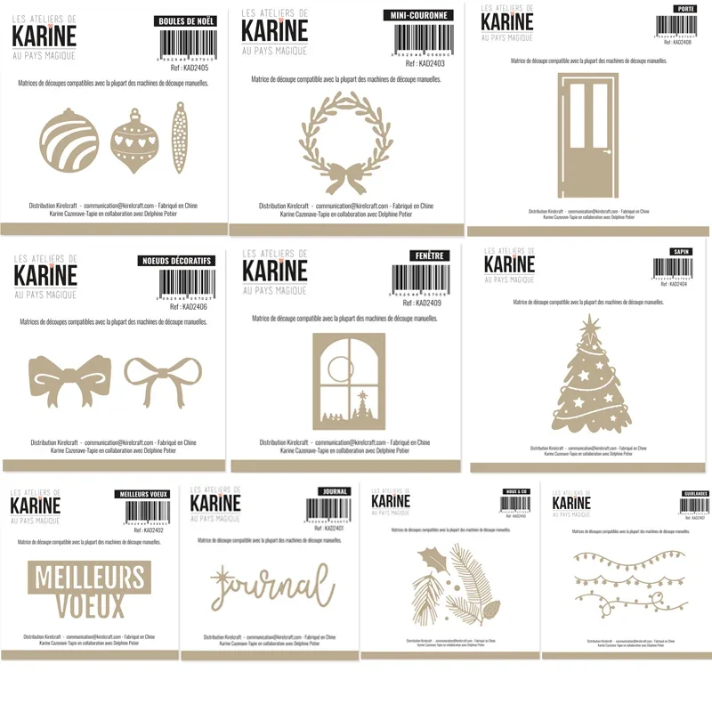Mmao Crafts Metall- und Stahl-Stanzformen, verschiedene Weihnachtsserien, Scrapbooking, Papier/Fotokarten, Prägestempel