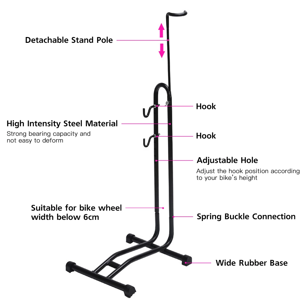 3in1 Bicycle Floor Parking Rack Bike Indoor Garage Storage Bike Repair Stand Maintenance Holder Rack for Mountain