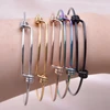 5PCS/lot Adjustable Stainless Steel Wire Cuff Bangles Making Charms Simple DIY Jewelry Making Bracelet Accessories Women Gifts 3