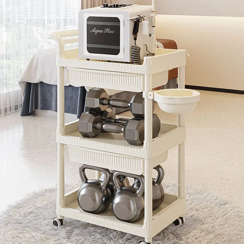 Multi Layer Storage Trolley Cosmetics Trolley Portable Aesthetics Esthetician Organizer Cart With Wheels Beauty Room Wagon Salon Moving Carrinho Bar