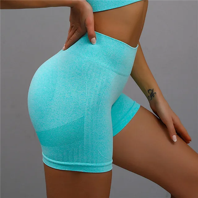 High Waist Short Tights Woman Push Up Leggings Seamless Fitness Workout Running Scrunch Shorts Yoga Pants.jpg