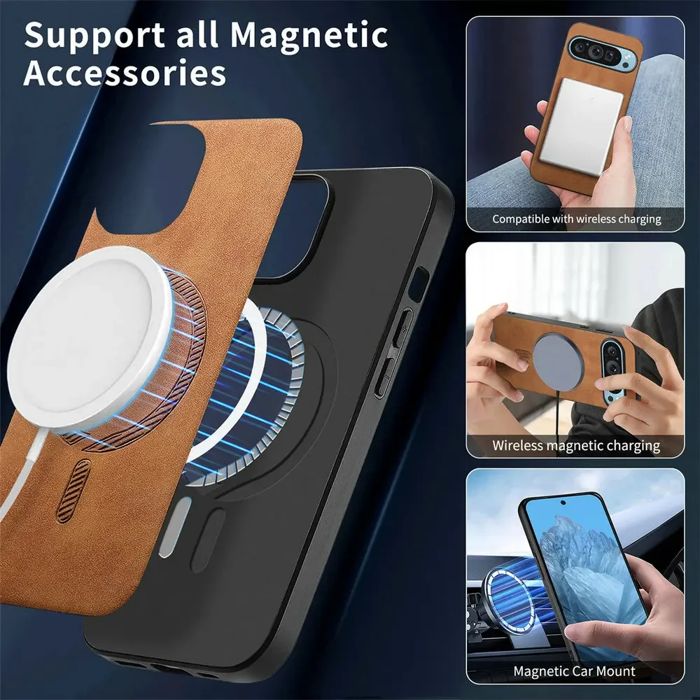 Luxury Leather Magnetic Phone Case - Shockproof and Stylish Cover