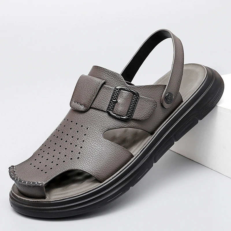 

Men Sandals Summer Men's Shoes Outdoor Water Shoes Leather Sandals For Men