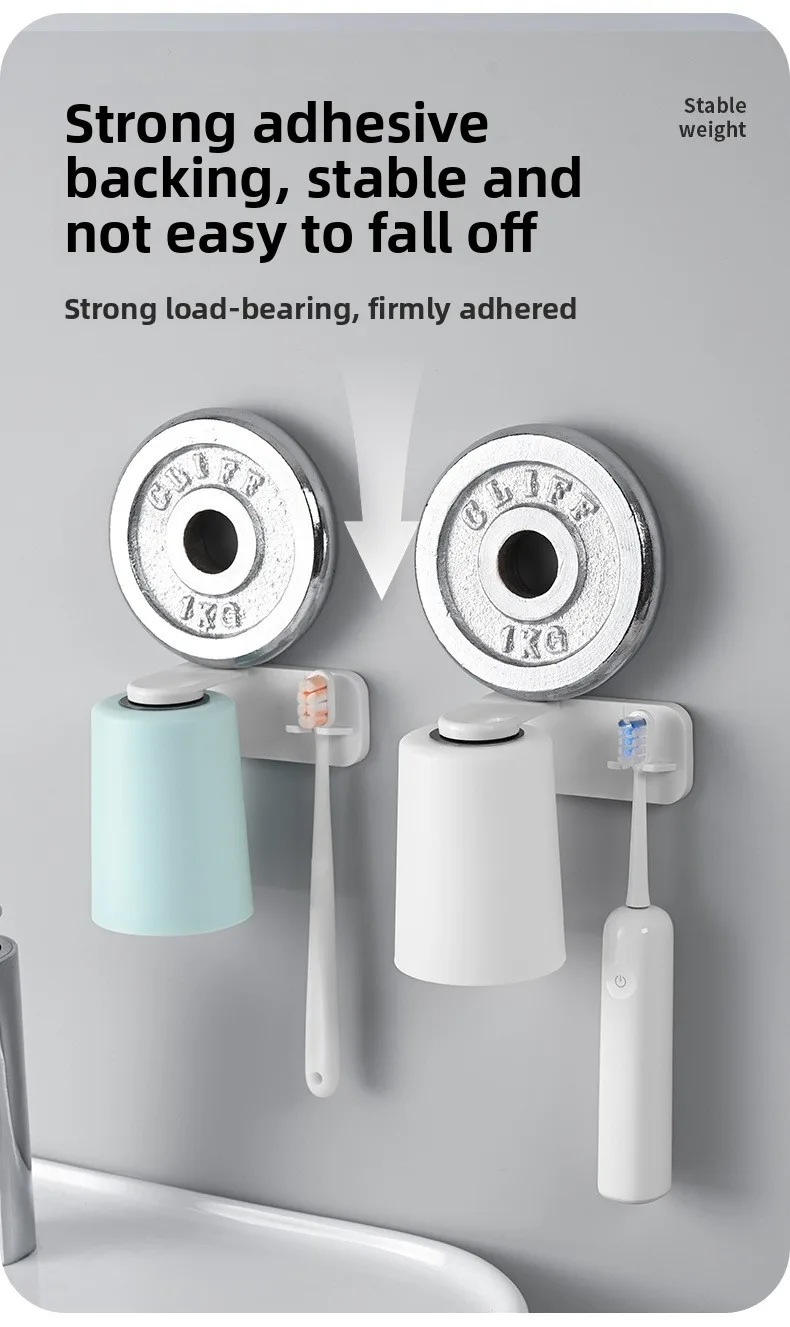 Portaspazzolini magnetico con bicchiere per bagno_voghion.com
