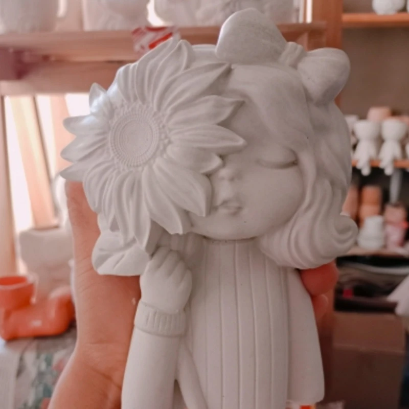 Silicone Flower Pot Mold Concrete Candlestick Silicone Mold Holder Mold Succulent Planter Mold Cement Gypsum Mold