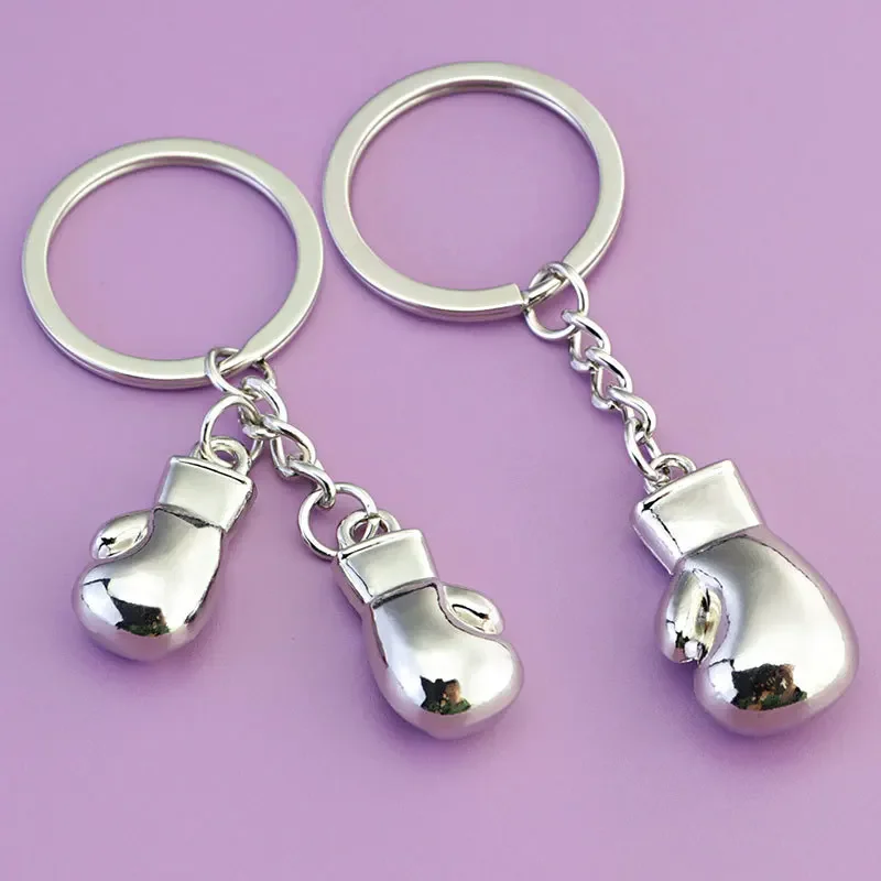 Unique Boxing Gloves Key Chain Simulation Fitness Equipment Pendant Personalized Keyring for Men Women Couple Car Keys Pendant 3