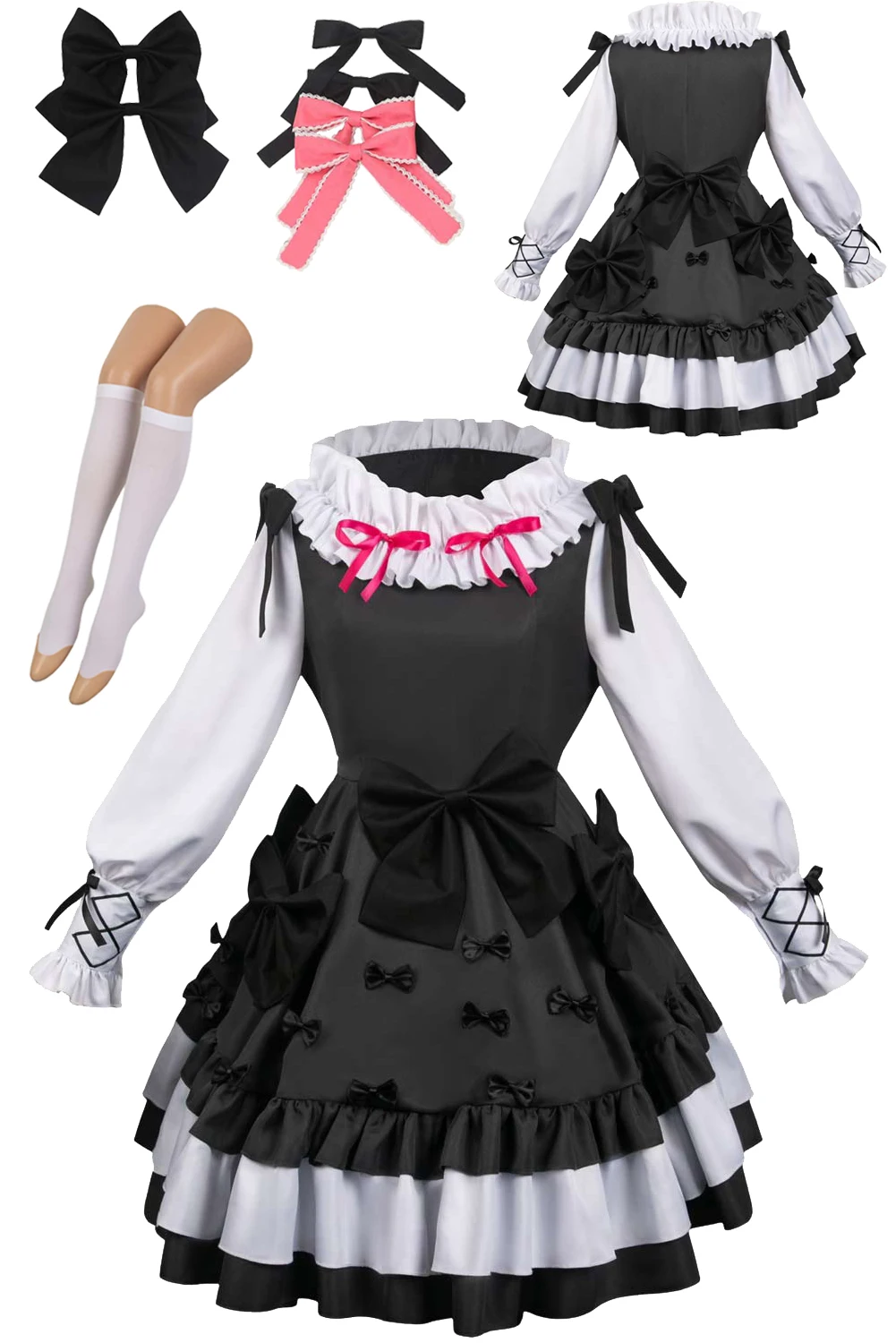 

Kaname Madoka косплей аниме Puella Magi Косплей Мадока Magica Лолита костюм женский Ролевые носки галстук-бабочка
