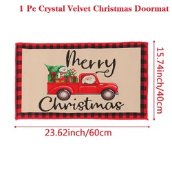Festive Christmas Doormat - Decorative Holiday Front Door Mat with Cartoon Character Design for Indoor and Outdoor Use (1)