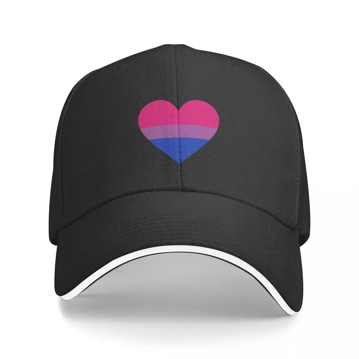 

New Bisexual flag heart Baseball Cap dad hat Anime Designer Hat Vintage Hat Men Women's