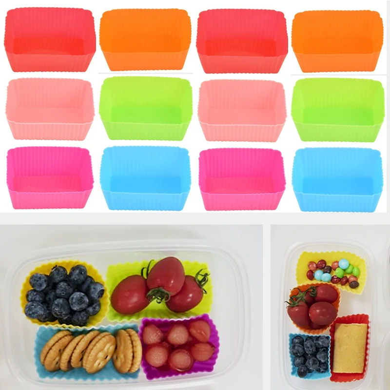 60 Divisori Silicone Per Bento Box - Accessori Portapranzo Colorati Con Stecchini Per Bambini - Foto 12