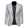 Fashion Men's Business Casual Blazer Black White Red Green Solid Color Slim Fit Jacket Wedding Groom Party Suit Coat M-6XL 2