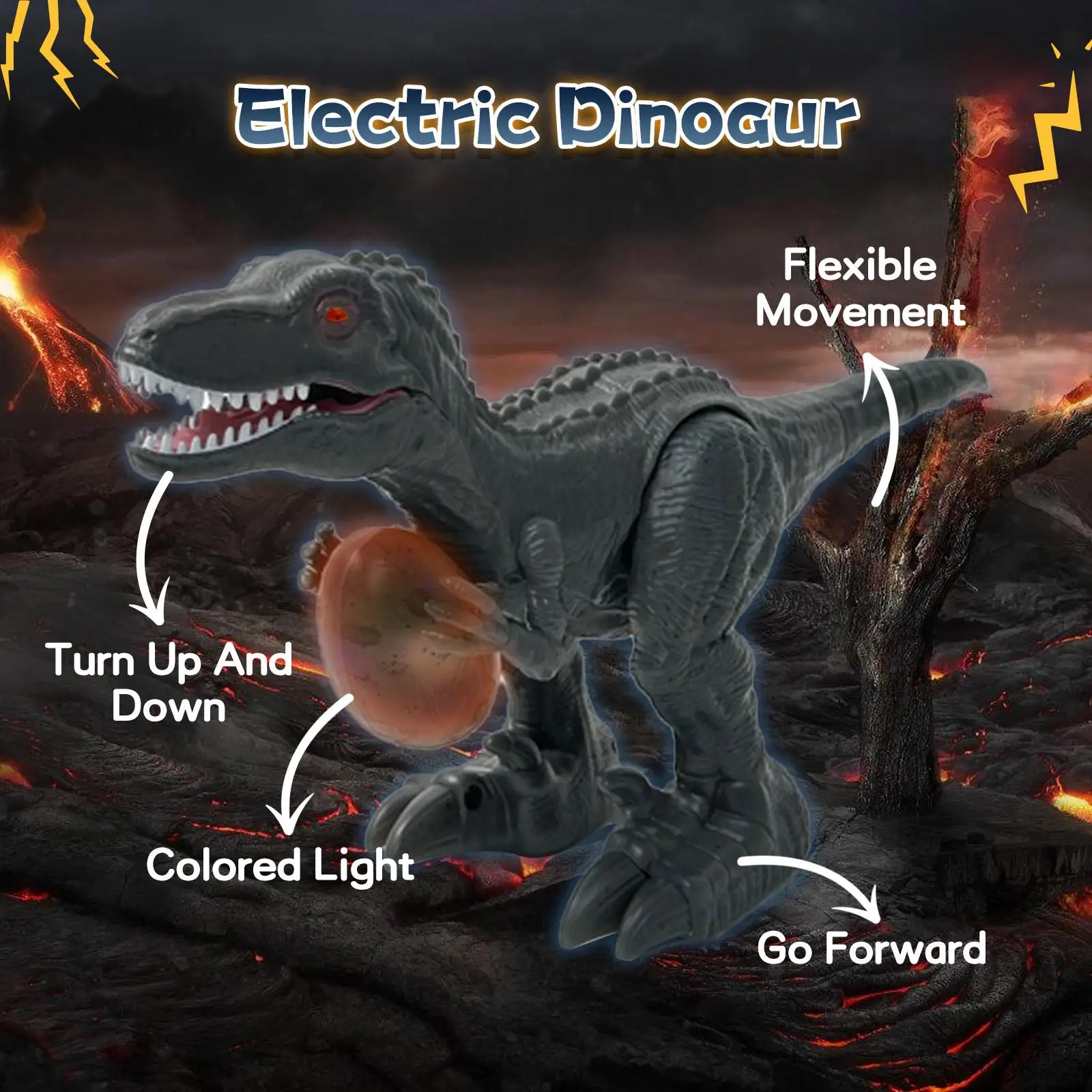 Glowing Egg Electric Remote Control Dinosaur  Spinosaurus Toy for over 3 4 5 6 Years Old Children's Toys 4