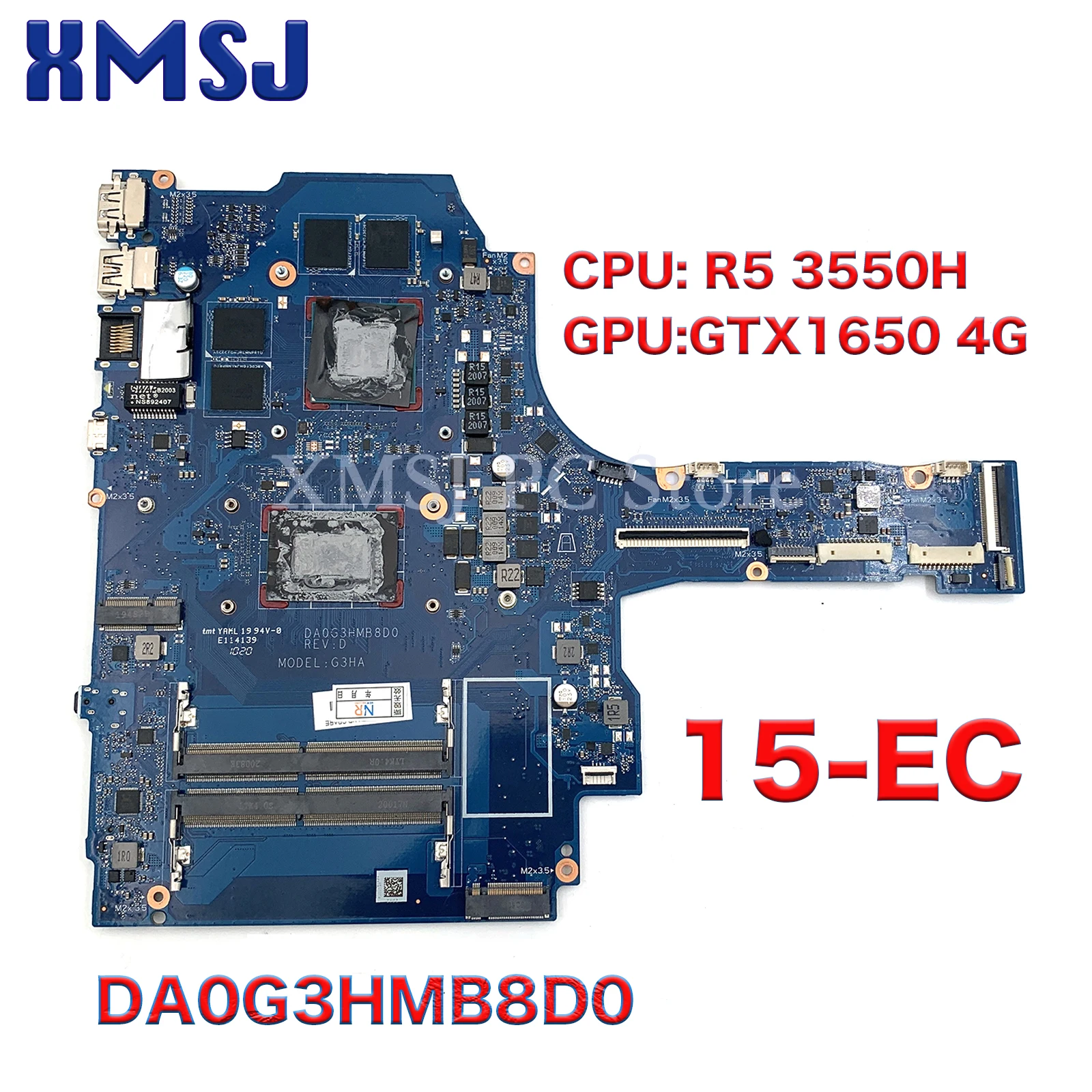 

Материнская плата для ноутбука HP 15-ec0013dx 15-EC 15Z-EC 15-ec0000 DA0G3HMB8D0 G3HA L71929-601 W R5 R7 4 ГБ 100% тест