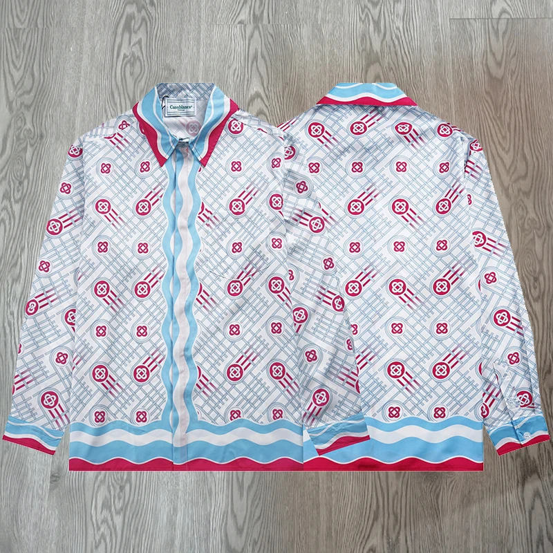 

Spring Autumn Casablanca Mens Shirt Simple Graphic Shirts for Men 2023 Fashion Shopping Tops