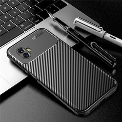 Samsung XCover 6 Pro Carbon Fiber Soft Case for Xcover 5 (Black)