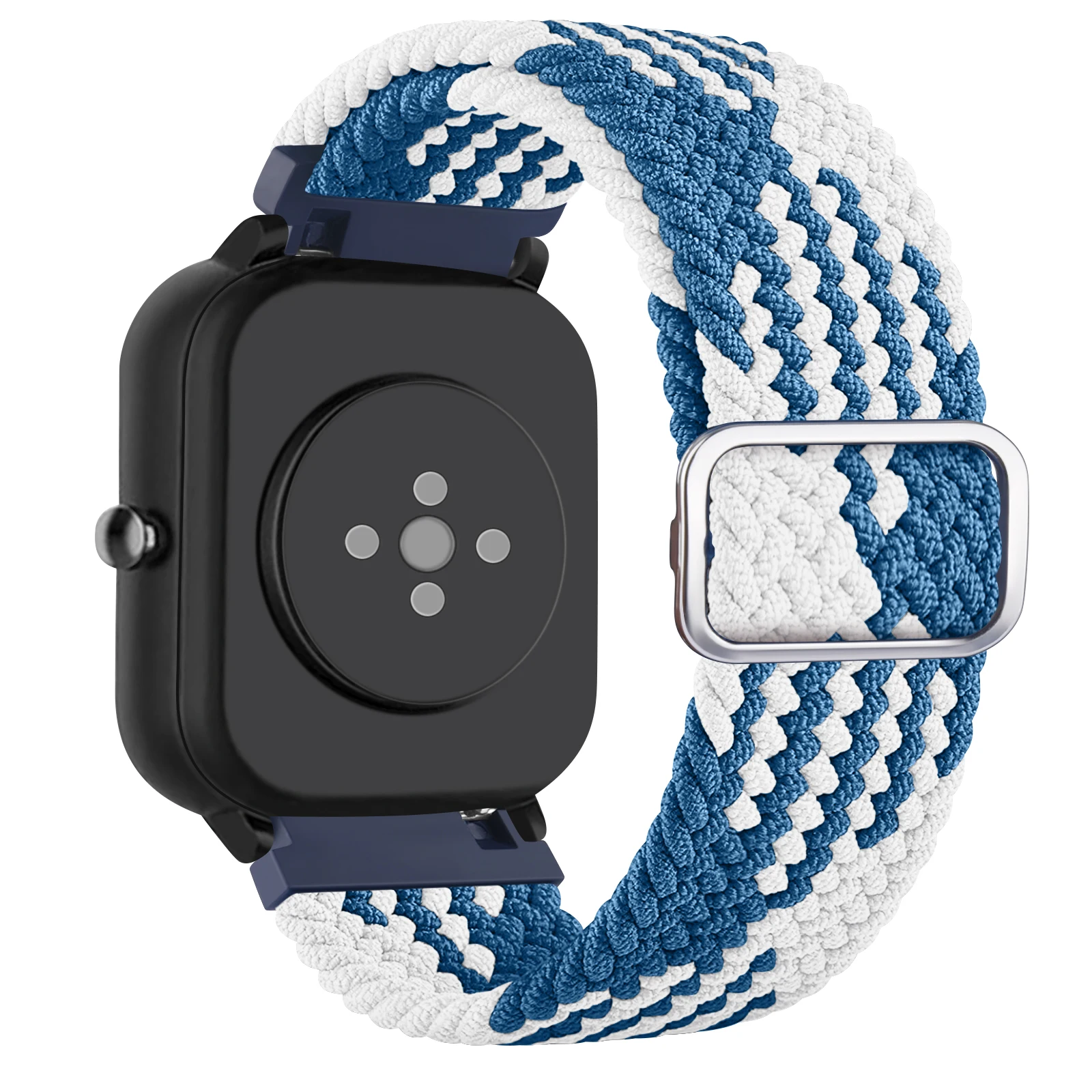 20mm Elastic Weave Smartwatch Strap, Adjustable and Comfortable Band