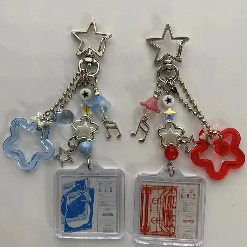 Handmade wave to earth beaded keychain star fairy core keychain