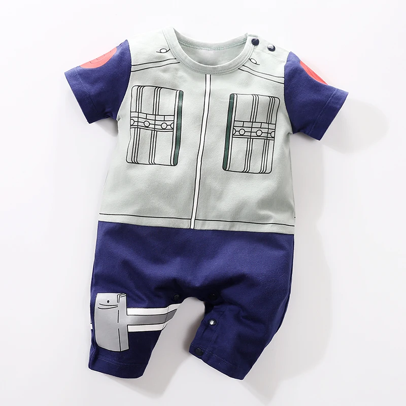 Cartoon Cosplay Short Sleeve Baby Boys Outfit Infant Clothes Toddler Onesie Costume Cool 0-18 Months Newborn Knitted 100% Cotton 1