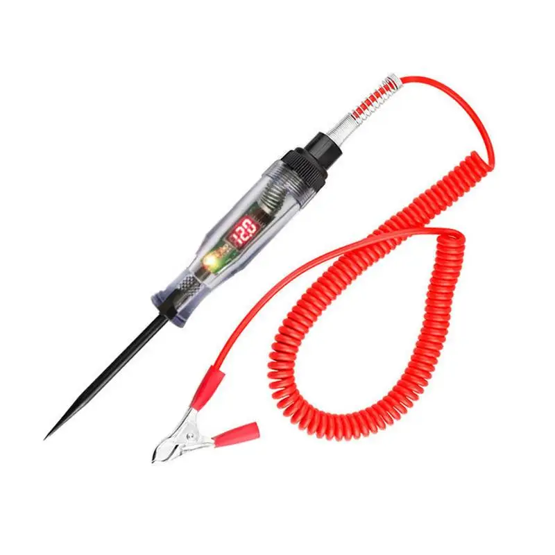 

3V To 70V Automotive Circuit Tester Auto Voltage Detector Pen With Digital Display Electric Tester Pen With Sharp Piercing Probe