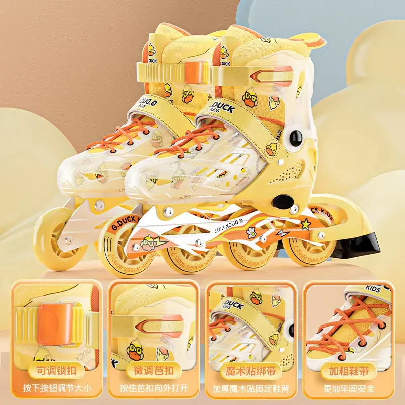 

Professional Adjustable Inline Roller Skates Shoes For Adult Kids Boys Girls Outdoor 4 Flashing Wheels Sliding Skating Sneakers