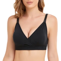 Women's Maternity Pregnancy Seamless Breastfeeding Bras No Underwire Adjustable Straps Breast-Pumps Holding And Nursing Bra 2