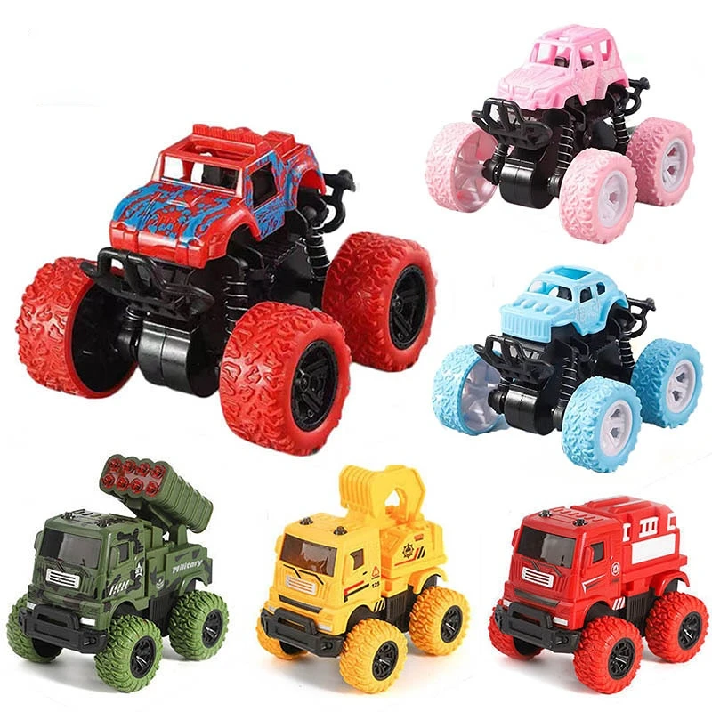 

Children's Toy Car Alloy Sliding Racing Car Simulation Inertia Four-wheel Drive Off-road Vehicle Model Engineering Vehicle Set