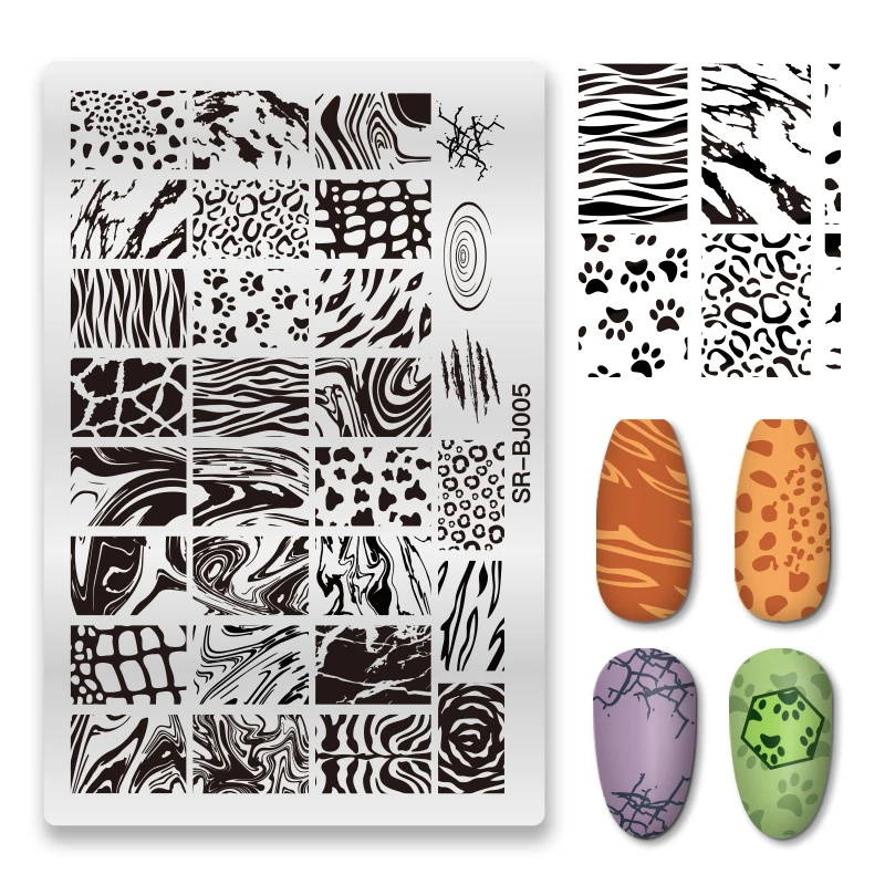 

Multi-size Nail Art Templates Stamping Plate Design Flower Animal Temperature Lace Stamp Templates Plates Image For Manicure DIY