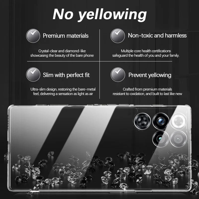 Transparent Flexible Shockproof Phone Case - Slim, Durable, and Protective