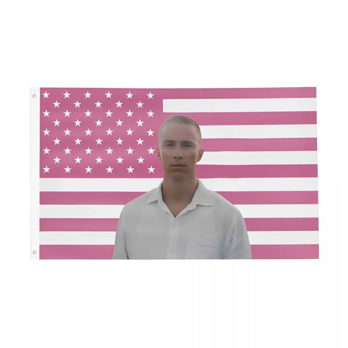 

Двухсторонний фон с изображением розового флага США и Америки, с двумя Люверсами