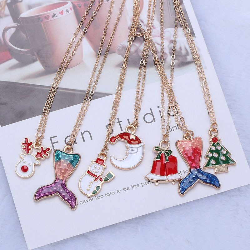 Christmas Pendants Necklaces Earrings Set Socks Tree Drop Earrings for Women brincos e colares Fashion Jewelry 2024 New Year
