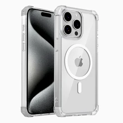 Shockproof Transparent Armor Case with MagSafe Compatibility for iPhone 18 (Transparent)