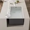 White Stainless Steel Waterfall Kitchen Sink Multifuctional Faucets Simple Style Large Single Slot Kitchen Novel Accessories 3