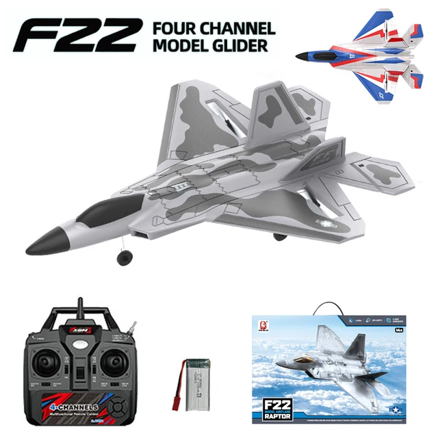 BM22 F22 Fighter 4CH Larger Plane 2.4G Fixed-wing Remote Control Airplane Electric Foam Model 490MM Biger Glider Toys 1