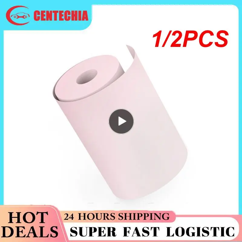 

1/2PCS Multicolor Thermal Paper Sticker Paper Label Paper Photo Paper Mini Printable Sticker Roll Thermal Printers Clear