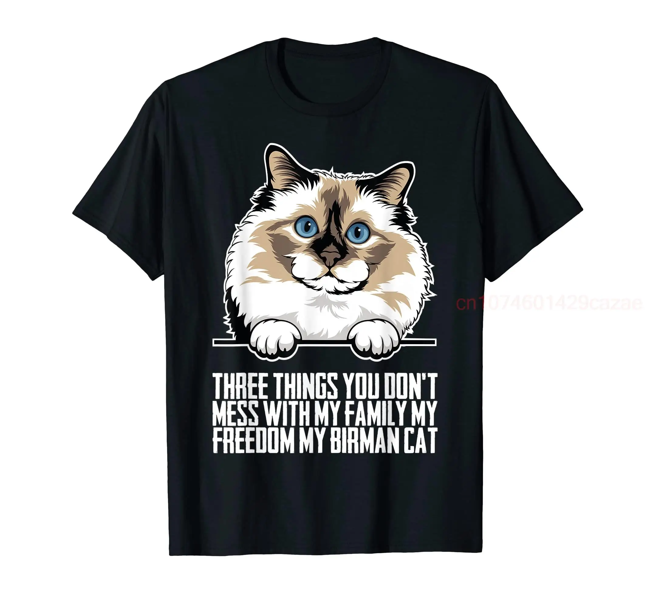 

100% Cotton Mens Birman cats Birman Birman kitten T-Shirt MEN WOMEN UNISEX T Shirts Size S-6XL