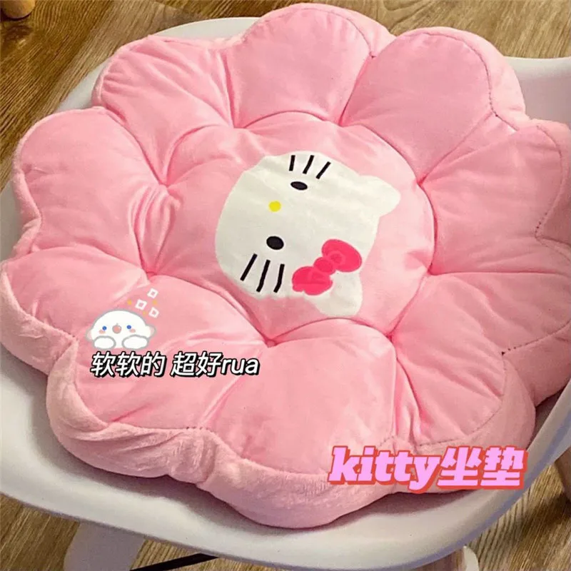 Hello Kitty Cartoon Anime Cushion Japanese Kawaii Soft Home Chair Butt Pad Carpet School Office Upholstered Pillow Decorate Gift plush toy bunny plush little bunny foo foo fluffy bunny keychain rabbit keychain for decorate home friends gift