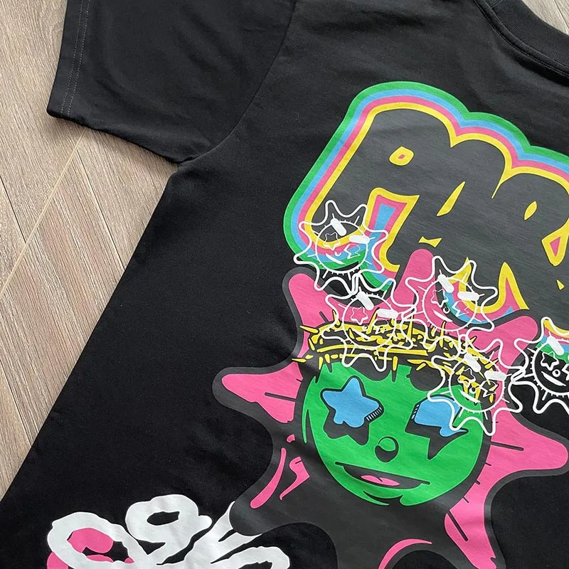 High Quality Cotton Glo Gang Tshirts Black White Cartoon