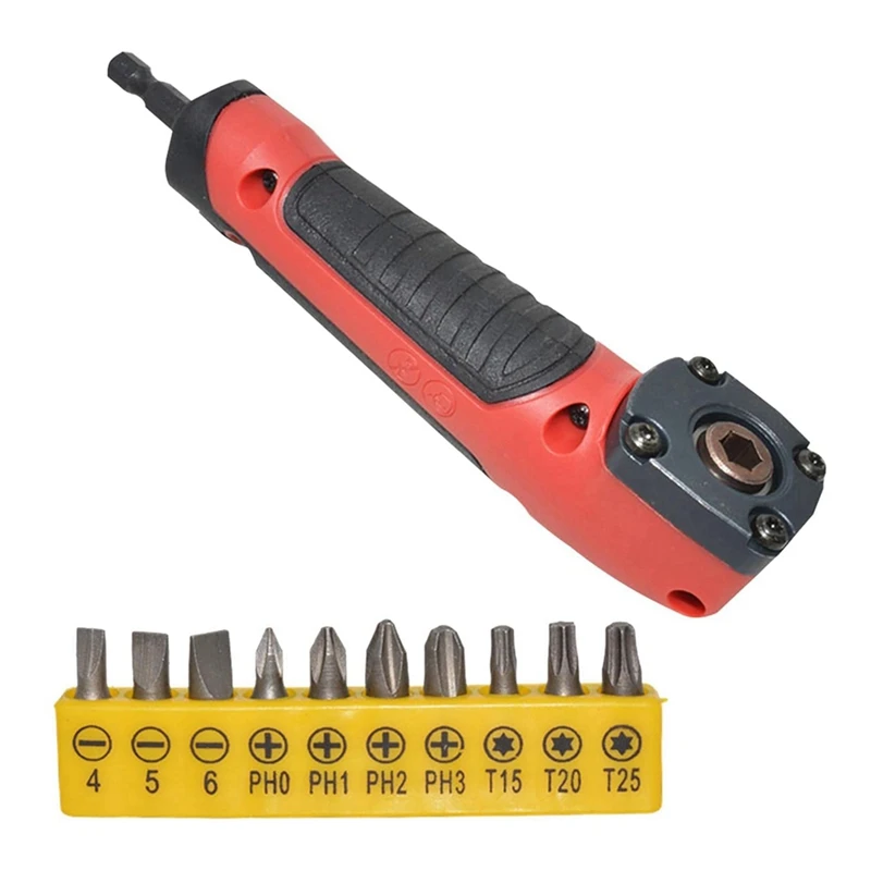 

Electric Screwdriver Right-Angle Corner Operation Tool As Shown Plastic+Metal With 10 Batches