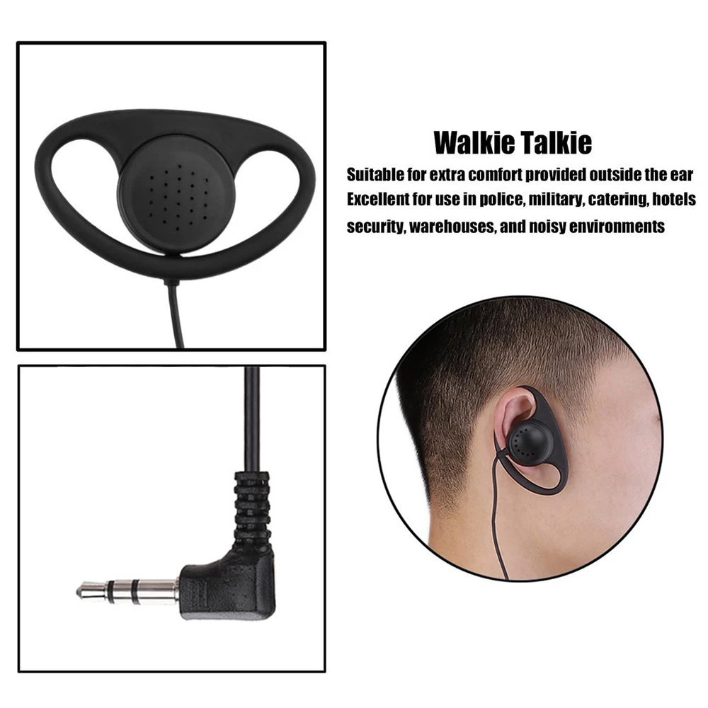 D Shape Soft Ear Earpiece 3.5mm Plug Single Side Headset Headphone Wired Earphone for Laptop PC Mobile Phone Noise Reduction wired headphones wired earphone wired earbuds wired headset