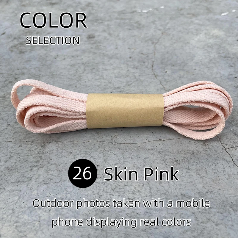 HIBERNI Pink Red Flat Wide Shoelaces - Versatile Shoe Accessories