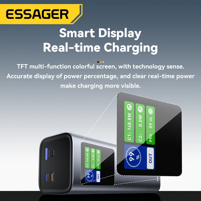 ESSAGER 140W Power Bank 27000mAh