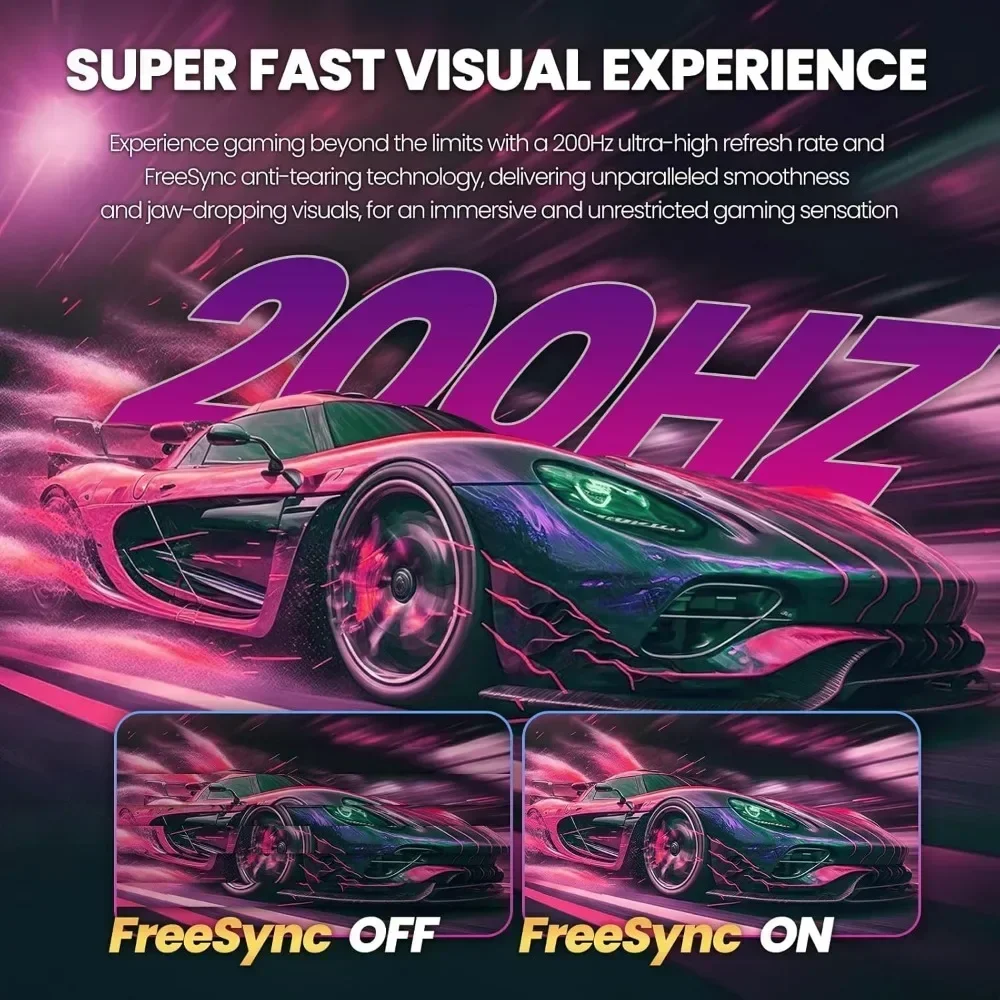 30" Curved Gaming Monitor, 144Hz(HDMI)/200Hz(DP) Ultrawide Computer Monitor, WFHD(2560 * 1080P) VA Screen,21:9,1500R