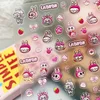 Japanese Cute Pink Labubu New-process Embossed Nail Decorative Sweet Evil Gothic Nail Accessories Sticker Accessories Nail Art 3