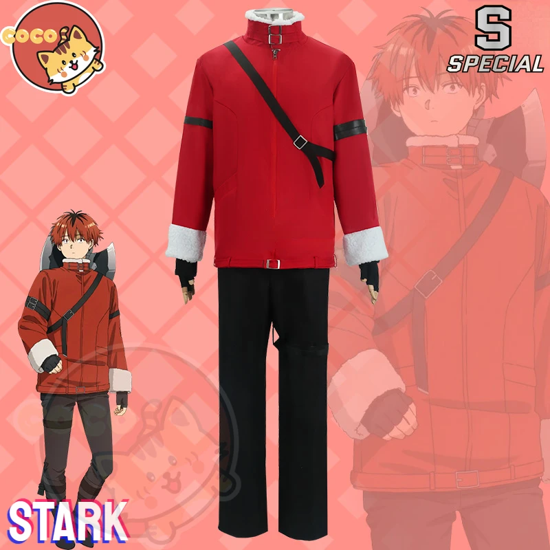 Frieren Stark Costume Cosplay Ainme Frieren: Beyond Journey End Stark Cosplay Brat Warriors Costume Stark Parrucca Cosplay Cocos-S