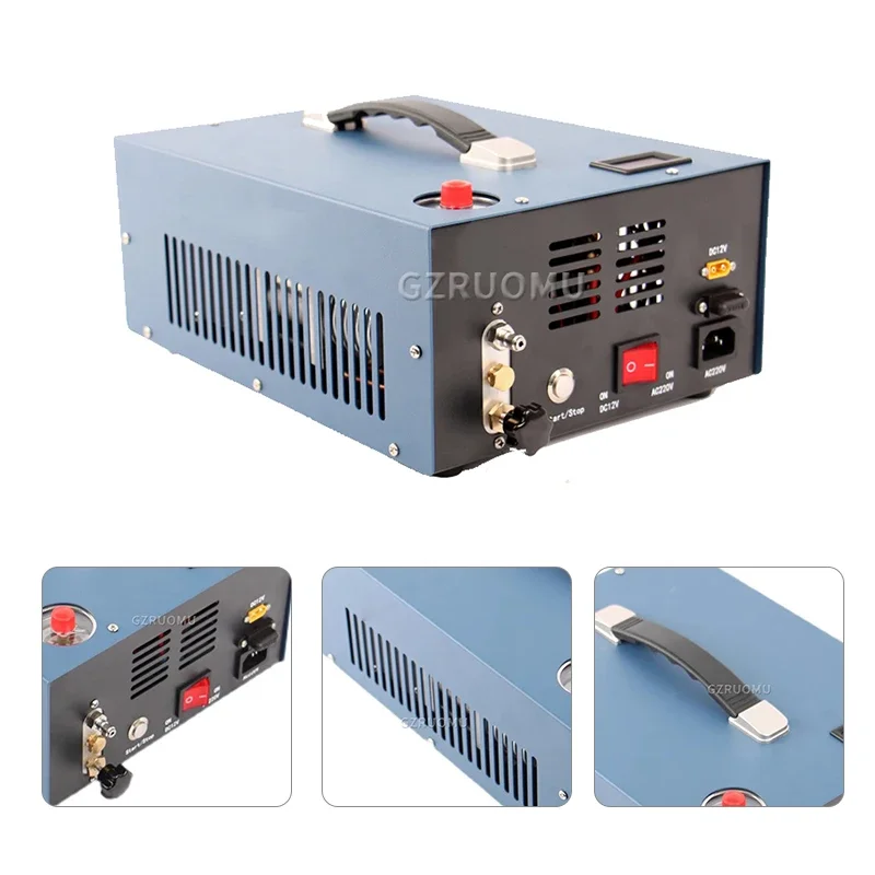 110V/220V Power PCP Air Compressor 300Bar 0.5L Pump Oil/Water-Free High Pressure Apply To Air Rifle Diving Bottle ac2010 02 150psi manual drainage supply air pump compressor oil filter regulator pneumatic water separator