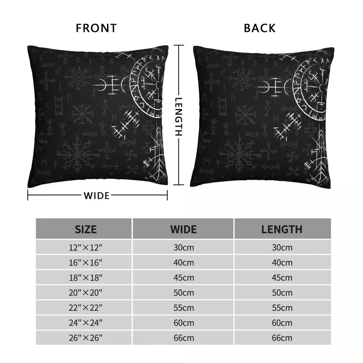 Celtic Lucky Charm Compass Symbole Celtic Vegvisir Pillowcase Viking Norse Backpack Cushion For Sofa Coussin Covers Decorative