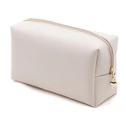 Elegant PU Leather Cosmetic Travel Organizer (Beige)