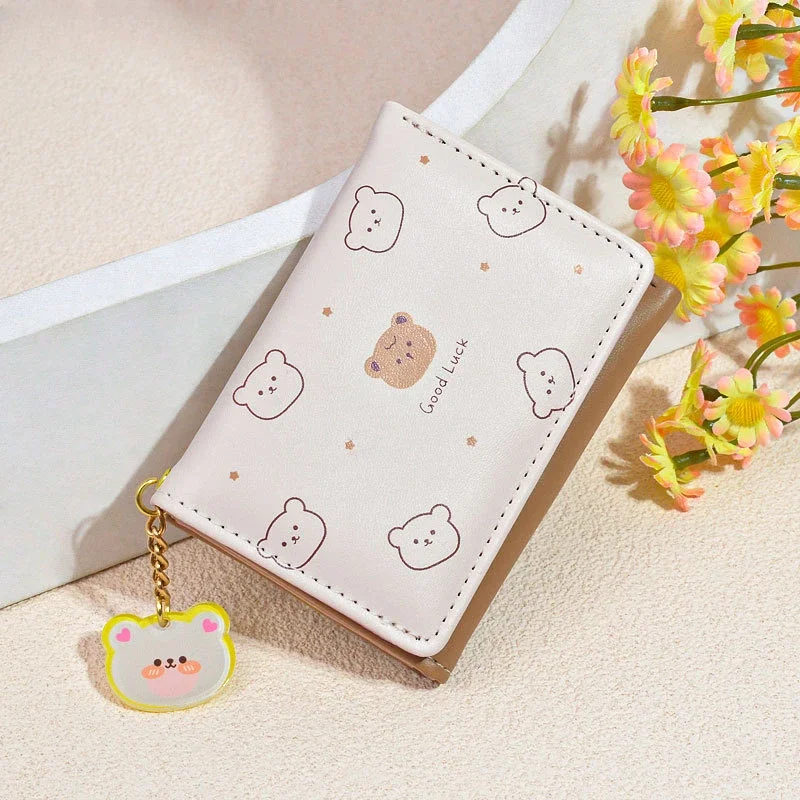 

Female Bag New Japanese Anime Female Short Wallet 30% Student Printed Folding Cartoon Coin Purse