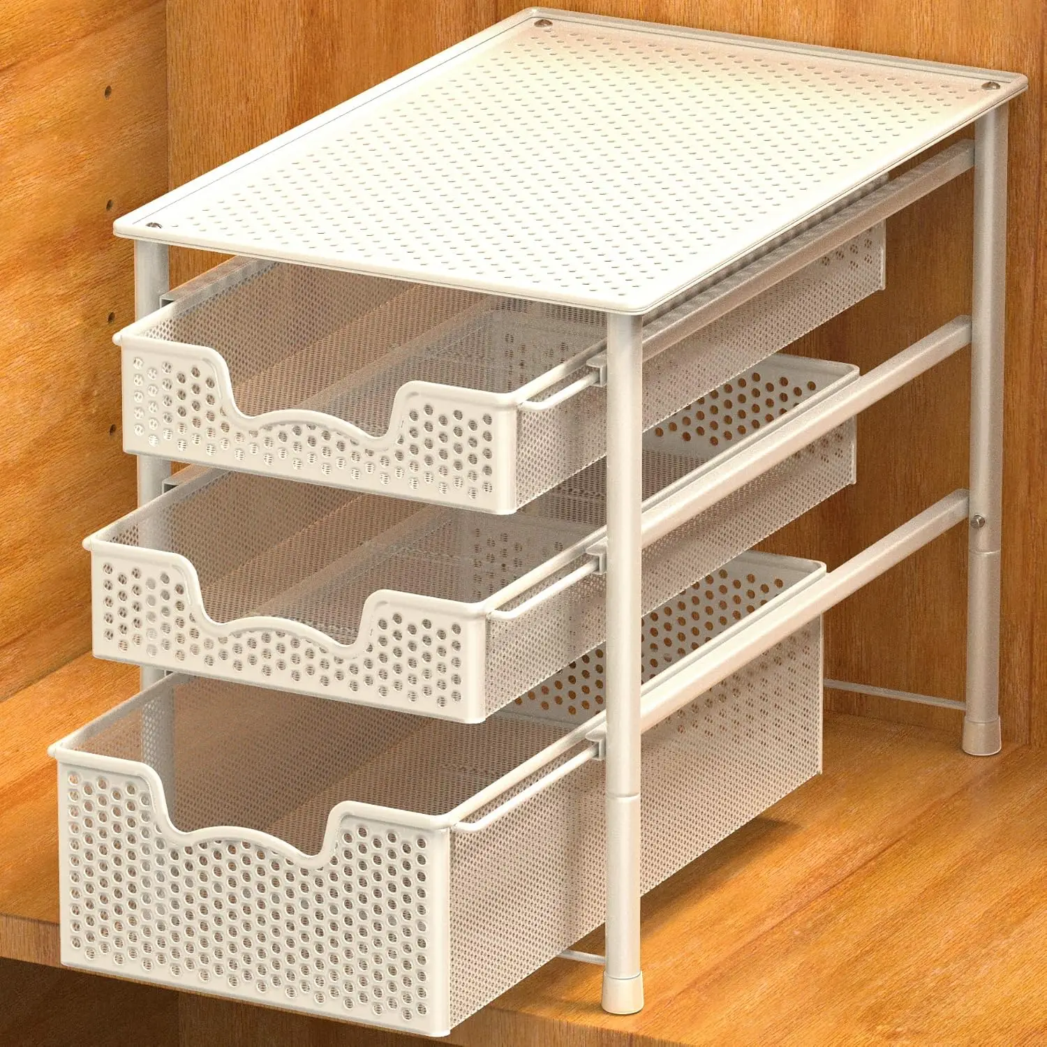 Alloy Steel Sliding Basket Organizer Drawer Cabinet 2